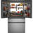 Café ENERGY STAR 23.2 Cu. Ft. Smart Counter-Depth 4-Door French-Door Refrigerator In Platinum Glass With Dual-Dispense Autofill Pitcher