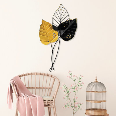 Handmade Decorative Metal Wall Accessory, 17.7 x 33.5 inches | 100% Metal, Thickness: 0.06 inches | Unique Hand-Painted Design, Perfect for Home Decor & Modern Aesthetics, Easy Wall Mounting