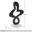 16" Black Modern Aluminum Sculpture on Weighted Marble Base