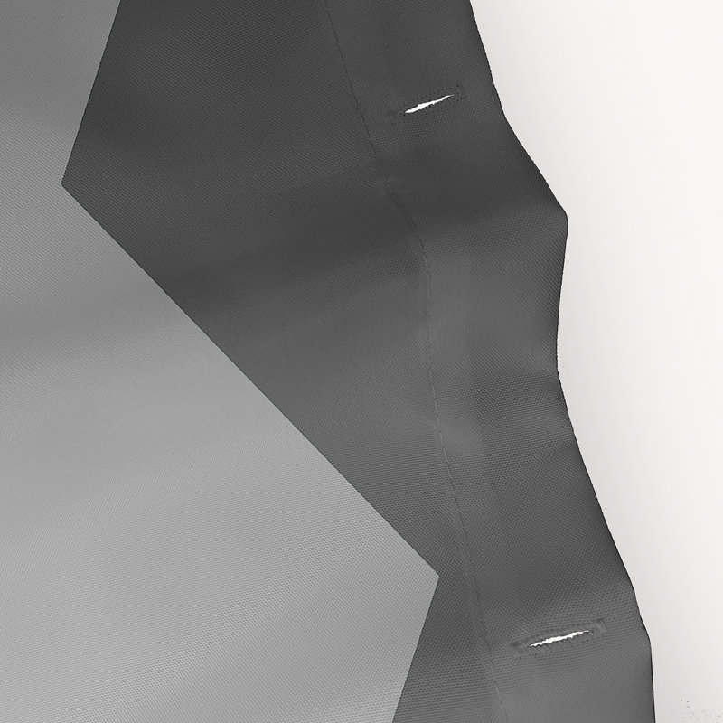 Rideau de douche en polyester à chevrons, Gris / blanc / bleu
