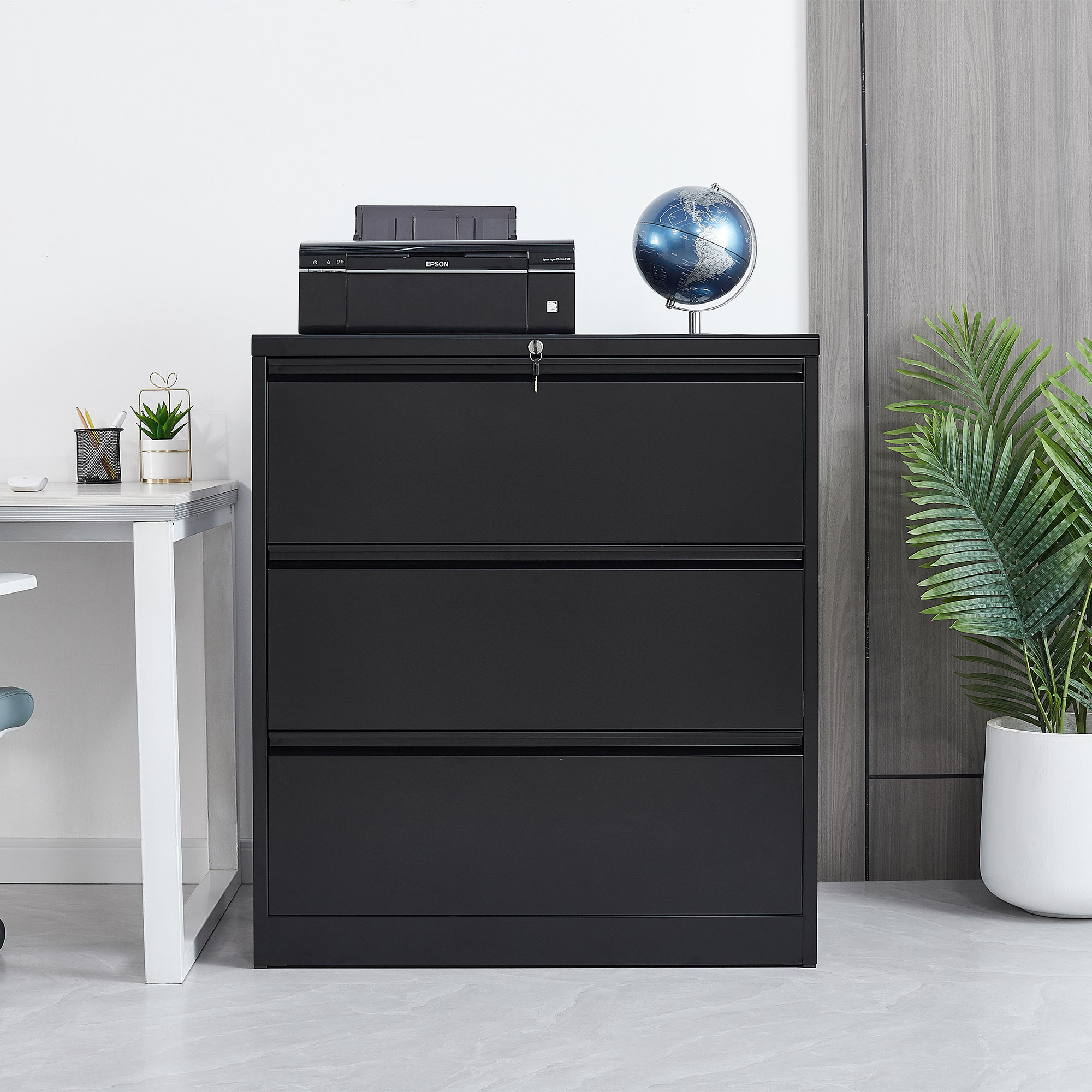 Inbox Zero Koamalu 3-Drawer Vertical Filing Cabinet & Reviews | Wayfair