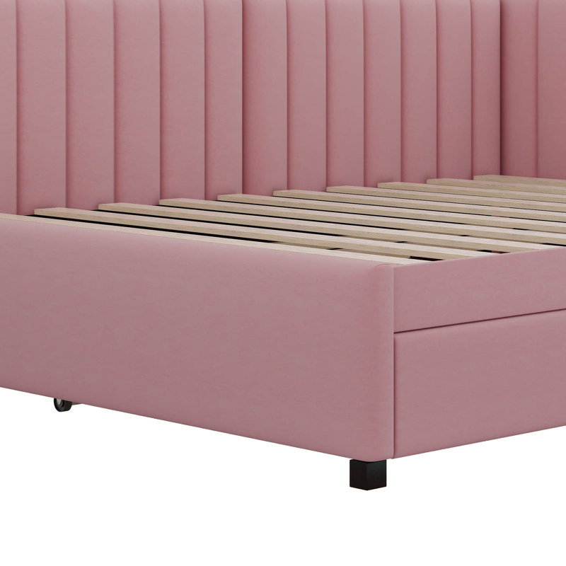 Ayob Upholstered Daybed, Pink