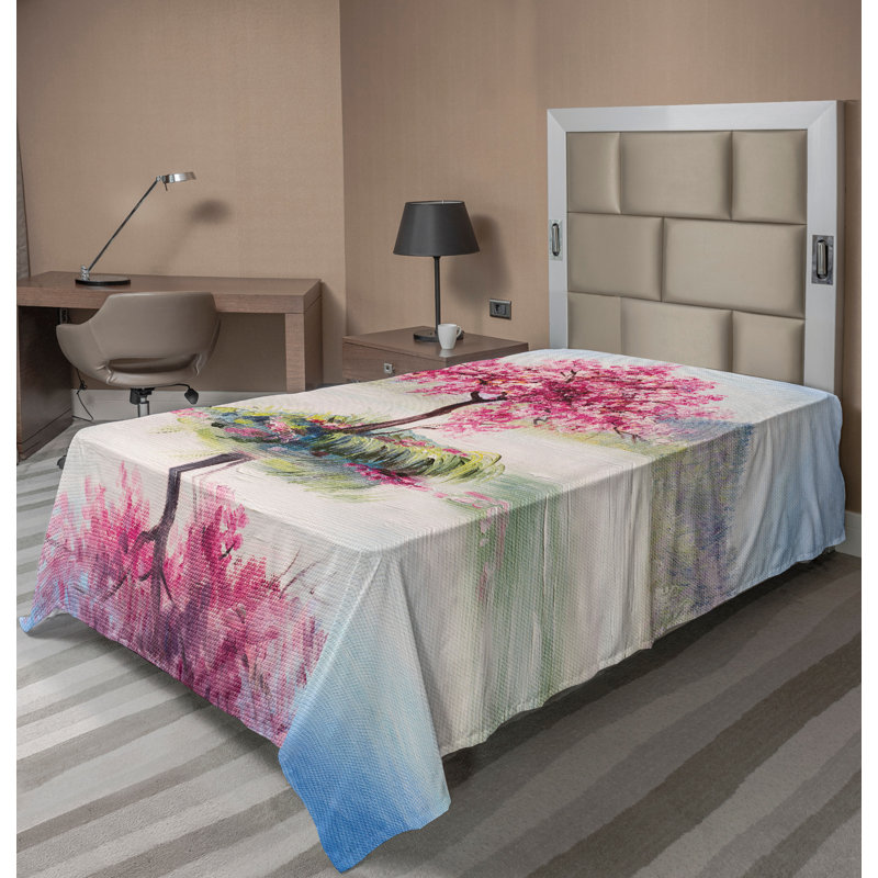 Multicolore cerisier japonais Ambesonne, Twin XL Flat Sheet