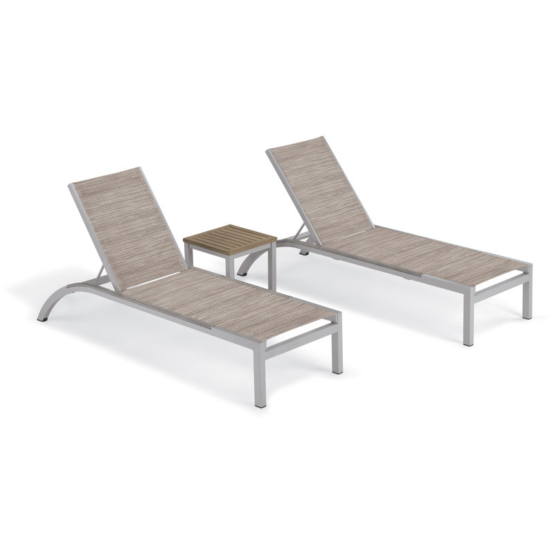 Argento Outdoor Chaise Lounge, Bellows
