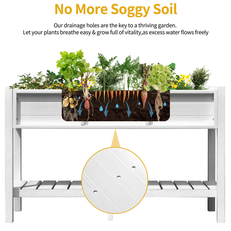 Slawa Elevated Planter, White