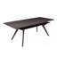 Table de salle à manger extensible de style moderne brun foncé