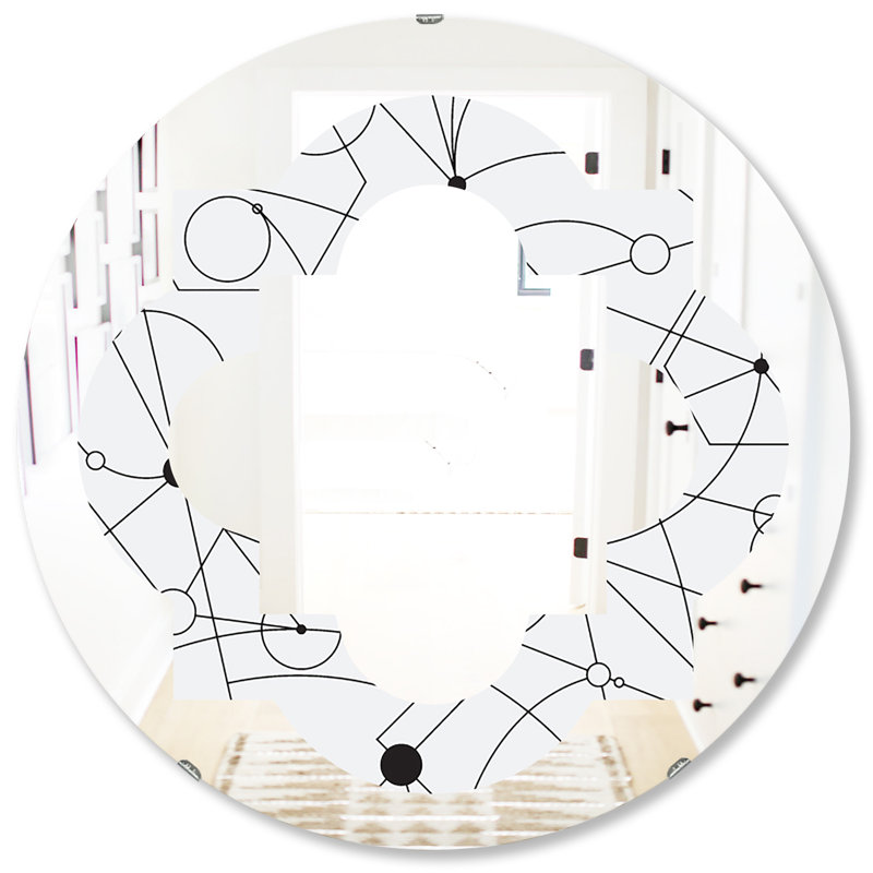 Miroir mural éclectique Quatrefoil, H 31,5 po x l po