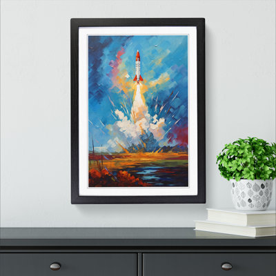 Rocket Impressionism 1 Piece Single Picture Frame Wall Art