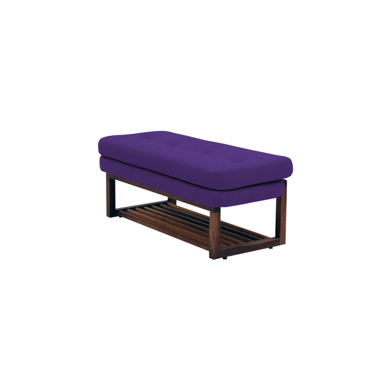 Melinda Upholstered Storage Bench, Purple, 18" H x 48" W x 22" D
