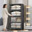Extra Large Stackable Storage Bins with Lids & Wheels & Door, Foldable Collapsible Closet Organizers, Plastic containers drawers for bedroom Dorm-186792939-193048690-196084193