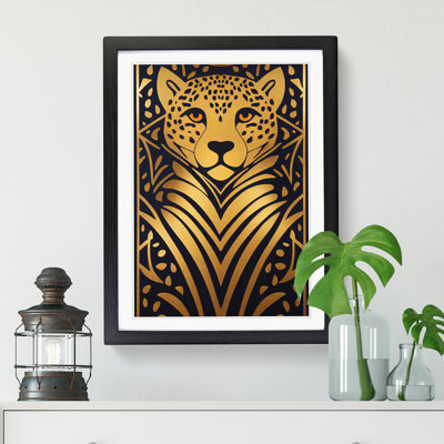 Cheetah Gold Leaf - Framed Print