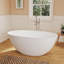 Baignoire profonde autoportante à surface solide de 55 po Fslefay-124809487