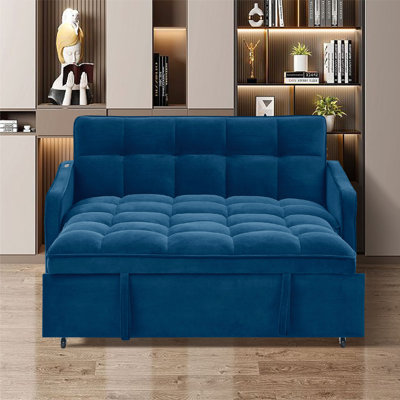 Urso 53'' Velvet Reclining Sofa