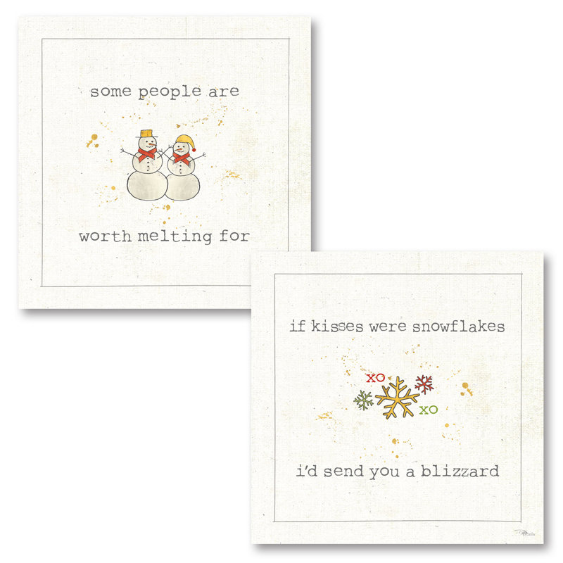 « christmas minnie iv & v », ensemble de 2 reproductions d’art, H 16 po x l 16 po x P 0,01 po, Papier