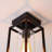 1-Light Square Flush Mount With Clear Glass Shade-1397012250