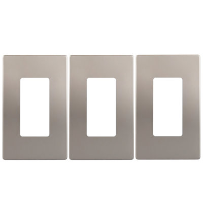Enerlites Screwless Decorator/GFCI One-Gang Wall Plate Grey