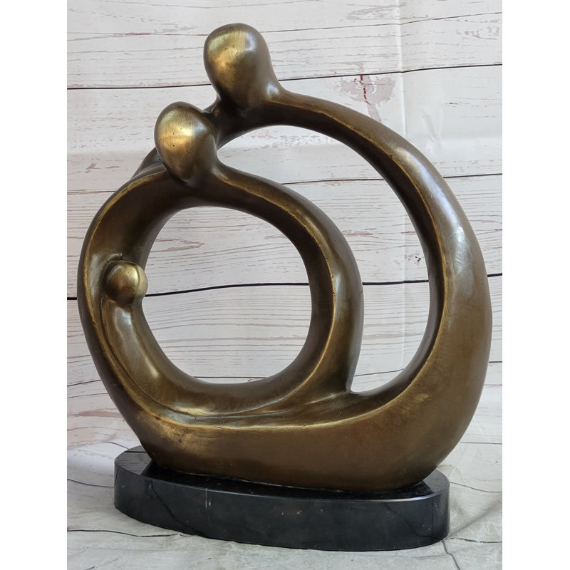 Sculpture originale signée par Fransisci, couple abstrait