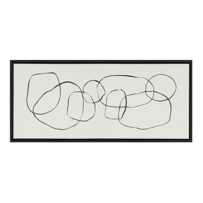 «Dancing Circles» par Teju Reval, reproduction d'art sur toile encadrée