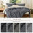Bedsure Dark Gray Duvet Cover Twin Size - Soft Double Brushed Bedding Set for Kids & Adults（Set of 3）-109972632-109724468