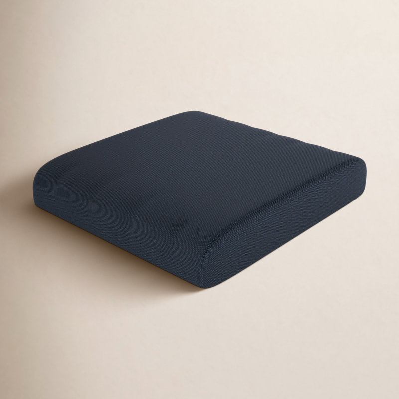 Lotta Lotta Sunbrella® Outdoor Ottoman Cushion, Sunbrella® Canvas Navy, 22" W x 20" D