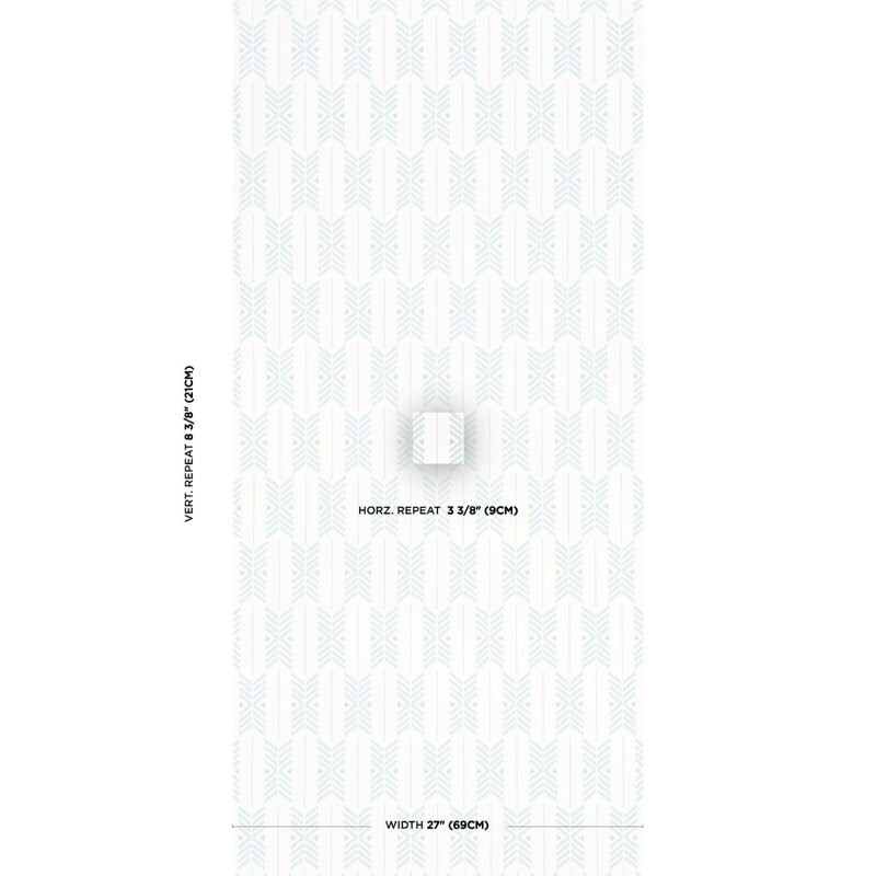 Schumacher x A Rum Fellow Quiver Wallpaper, Haze