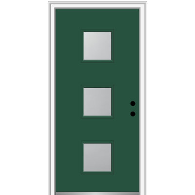 Porte d’entrée pré-raccrochée en acier Spotlight