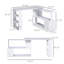 Bureau en L avec tablettes de rangement-639045323