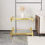 Table basse moderne et minimaliste Cs-1195-1: Structure élégante en métal doré avec pieds en acrylique, parfaite pour les intérieurs contemporains