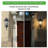 Black Outdoor Wall Lantern with Dusk to Dawn Sensor Weatherproof Aluminum Frosted Bubble Glass