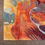 Tapis orange moderne fait à la main Versailles-241657319