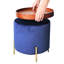 Connell 43cm Wide Round Solid Colour Standard Ottoman