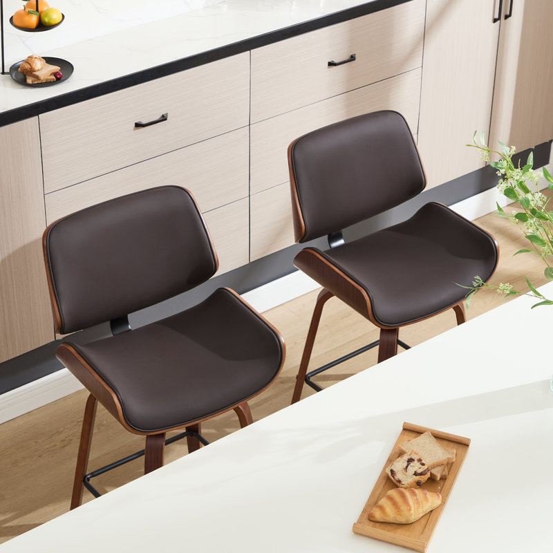 Tabouret de comptoir pivotant 24 po, Brun