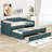 Wood Platform Bed With Trundle And 2 Drawers-1383295616-1383295621