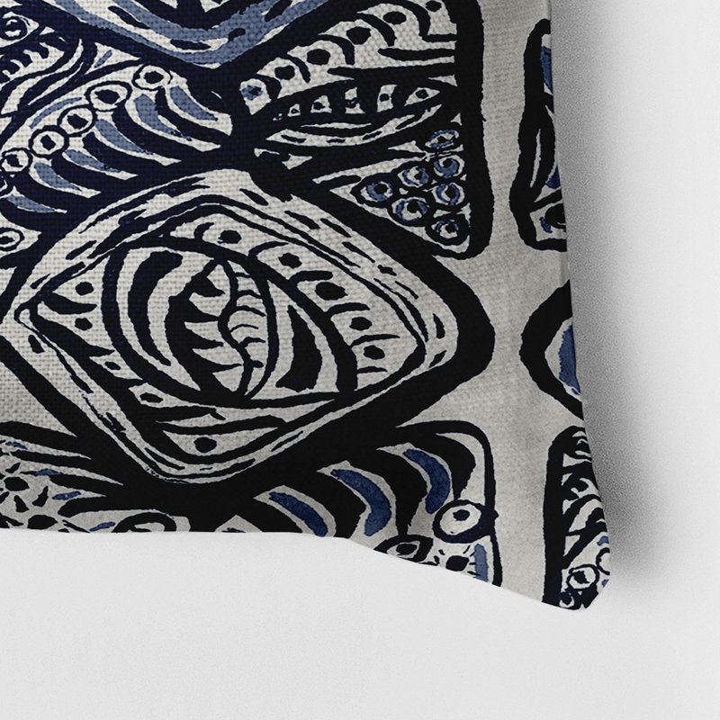 Housse de coussin rectangulaire d’extérieur/insert, Bleu marine