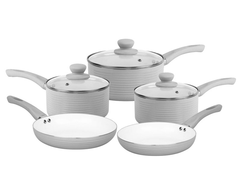 Damauni 8 - Piece Aluminum Cookware Set, Grey