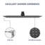 Pomme de douche à pluie réglable 12 po 1,8 GPM, pomme de douche à jet simple carré-100975602