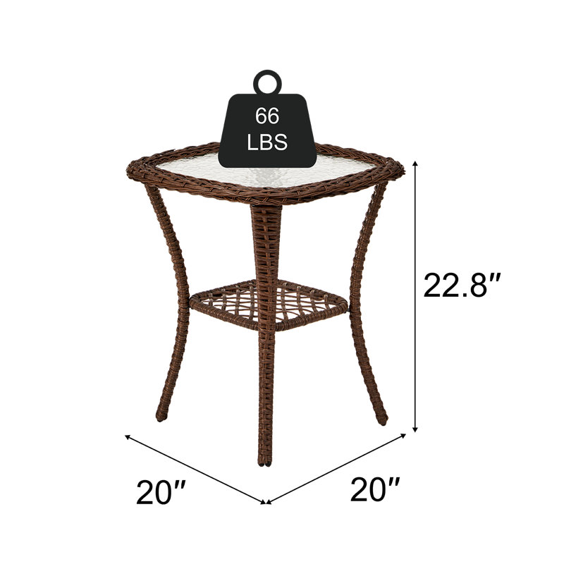 Outdoor Ladena Rocking Rattan Chair With Cushions And Rattan Coffee Table, Light Gray