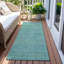 Tapis turquoise intérieur / extérieur lavable à la machine Claudian ACN1634-104235911
