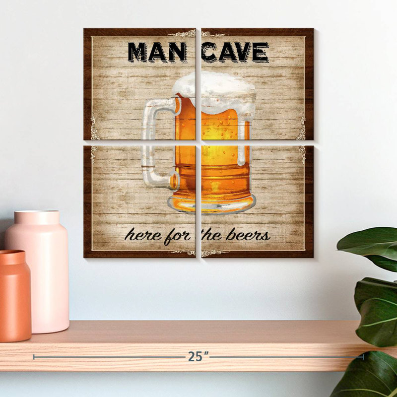 Kema Man Cave Beer Wall Sign, 18" H x 18" W