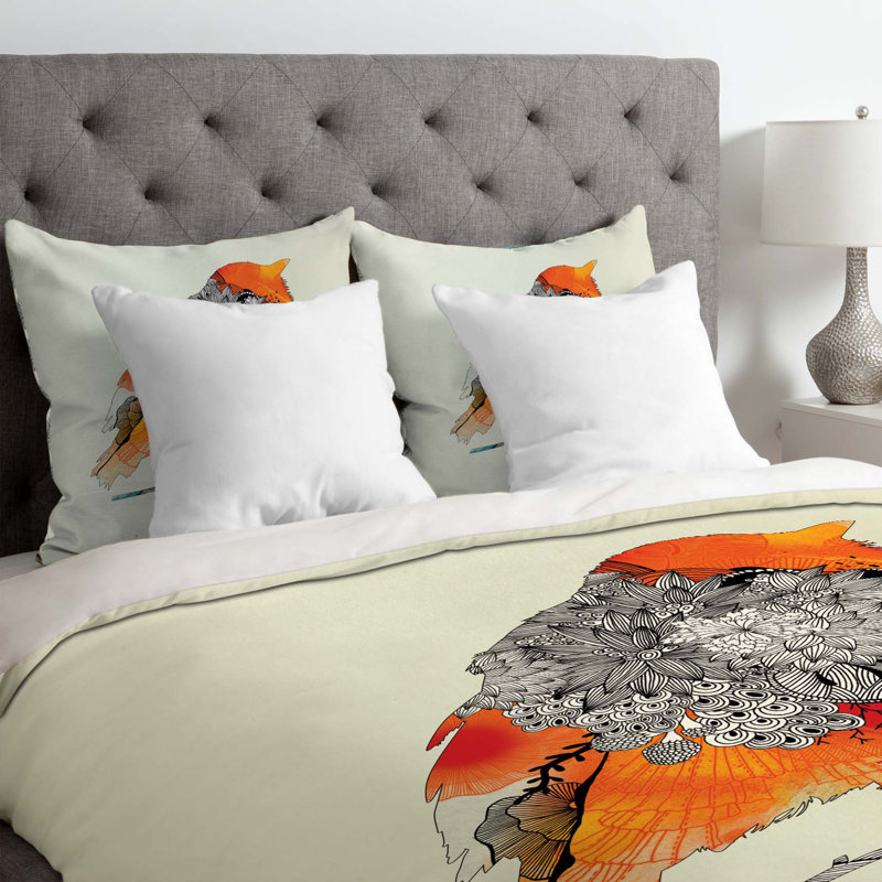 Housse de couette à oiseau léger, Housse de couette pour lit simple