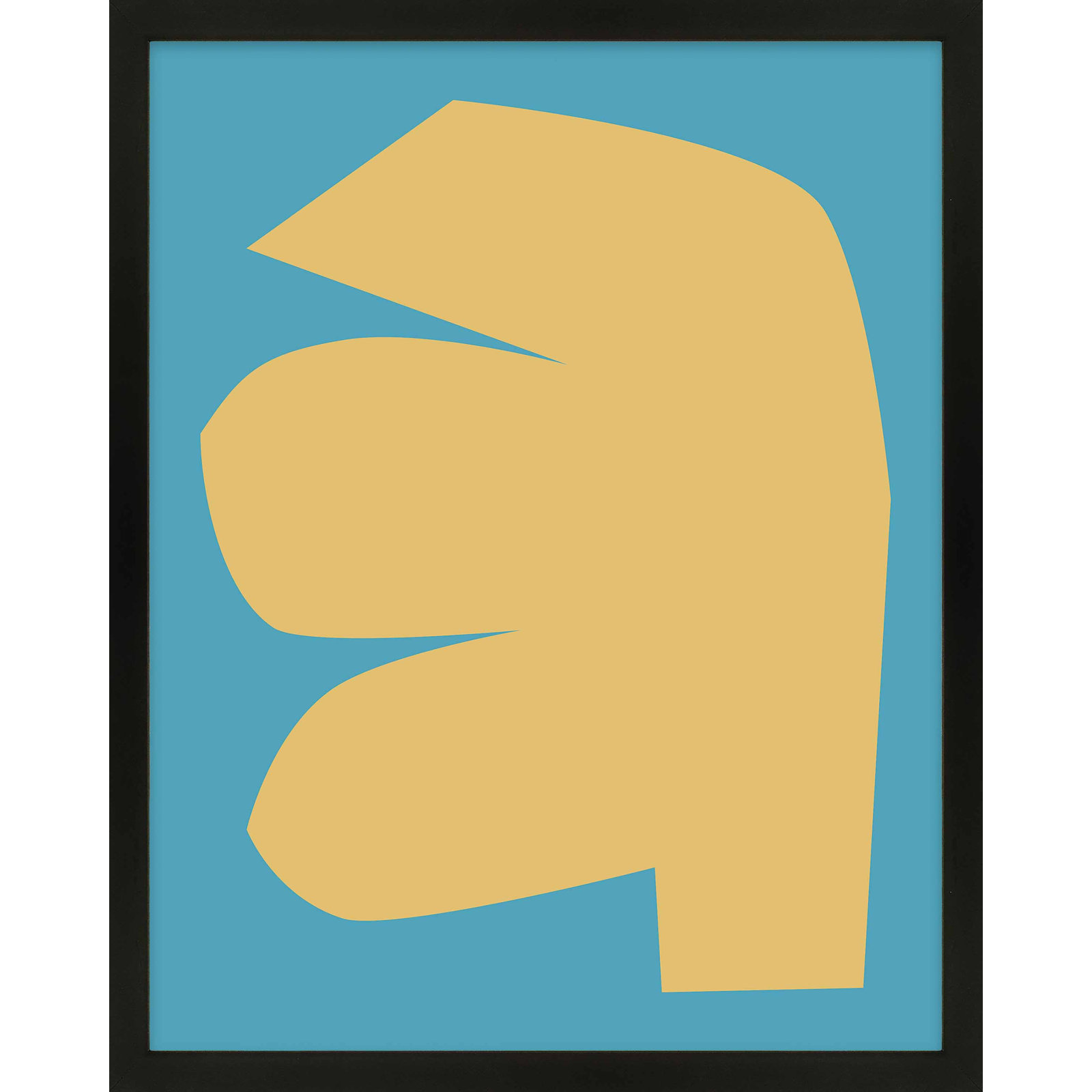 Blue Study 1 Print by Michael Kempen, Black Framed, 50"H x 40"W x 1.25"D