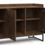 Buffet industriel 3 portes avec tablette de rangement et base en métal Milverton