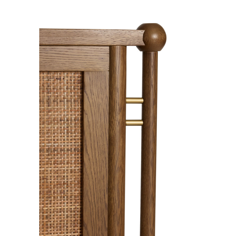 Clover Wood & Woven Bed - King