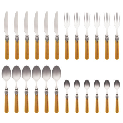 Garlough 24 Piece Cutlery Set, Service for 6