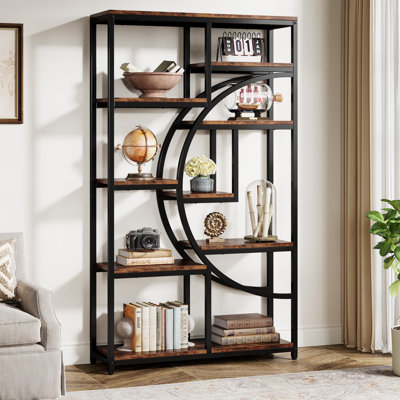 Bookshelf Industrial 5 Tier Etagere Bookcase With 9-Open Storage Shelf For Living Room, Bedroom by 17 Stories