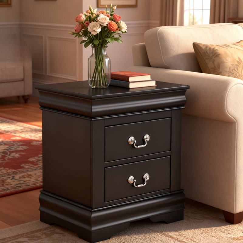 Riverrock 21.25'' W Nightstand, Black