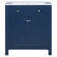 Meuble-lavabo simple 30 po avec lavabo en bleu
