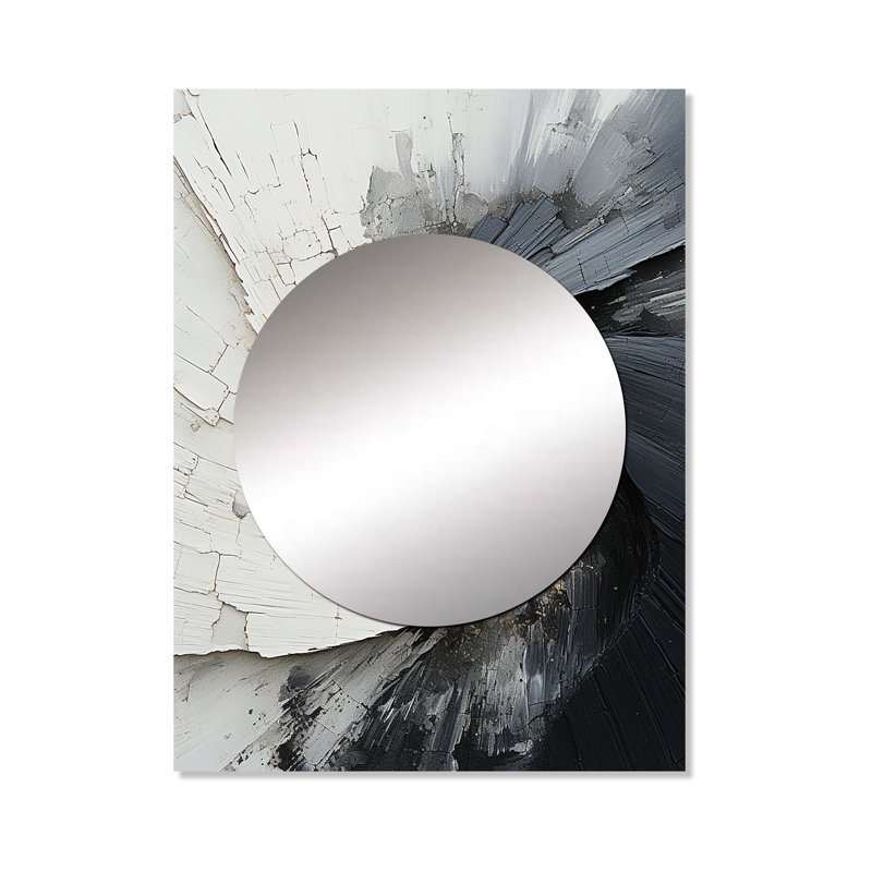 Miroir décoratif en spirale abstraite, miroir mural moderne, 40 po x 30 po