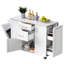 Îlot de cuisine 50,7 po avec rangement et poubelle inclinable avec rangement-699341348