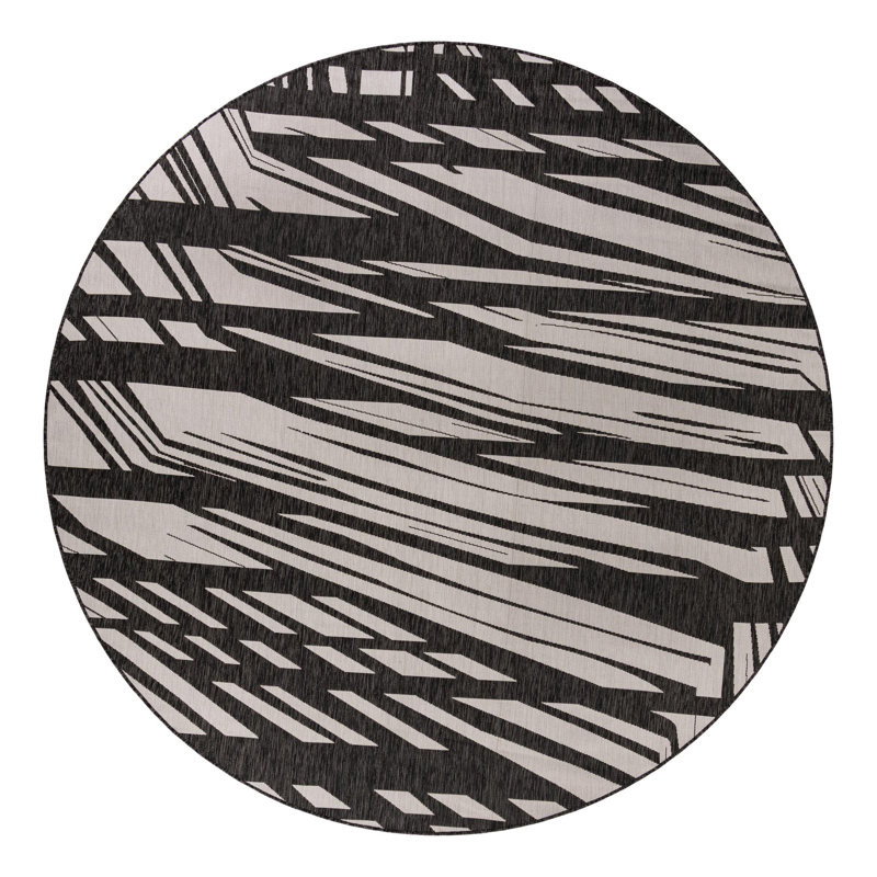 Abstract Indoor / Outdoor Rug, Round 10'